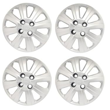Imagem de Kit 4 Calota Aro 14 Compatível c/Roda Agile 2010 2013 - Prata