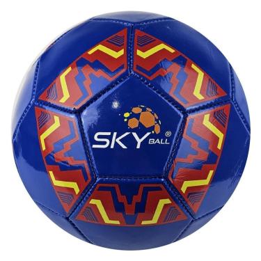 Imagem de Kit 5 Bolas Futebol Infantil Sky Costurada Sintético Azul