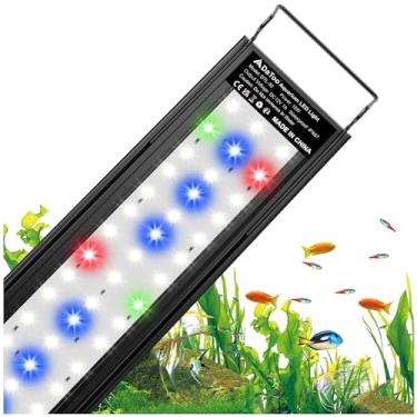 Imagem de DaToo Luz LED de aquário de espectro completo luzes brancas azuis vermelhas verdes multicoloridas LEDs extensíveis para aquários de 30,5 cm a 45,7 cm
