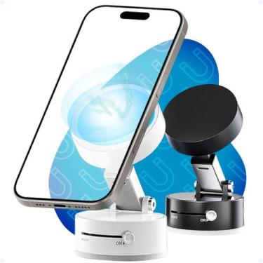 Imagem de Suporte Celular Magnético De Mesa Universal Á Vácuo Tripé - Hxt, Branc