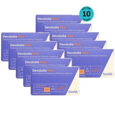 Imagem de Dexatabs Vita Para Cães E Gatos 1mg Com 12 Comp. Kit Com 10 Caixa