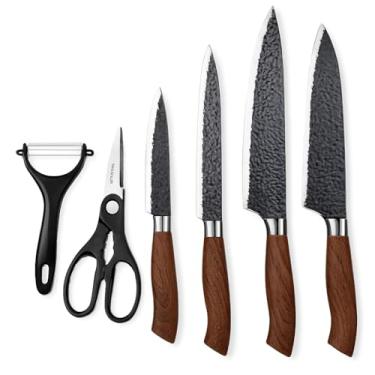 Imagem de Kit de Facas, Kit de Facas para Churrasco, AçO InoxidáVel 6 PeçAs, Antiaderentes