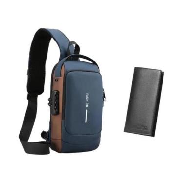 Imagem de Bolsa De Peito Masculina Antirroubo À Prova D'água Com Carregamento US