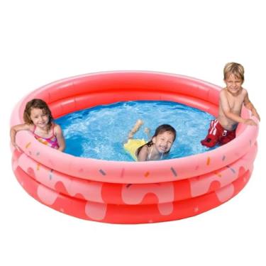 Imagem de Piscina Infantil Inflável Donuts Gigante 220l Grande 3 Aneis
