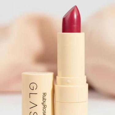 Imagem de Batom Bala Glass Velvety Aveludado Ruby Rose Maquiagem, BG07