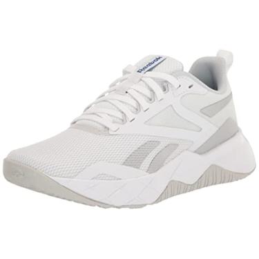 Imagem de Reebok Tênis feminino Nfx Cross Trainer, Branco/cinza puro/azul vetor, 10.5