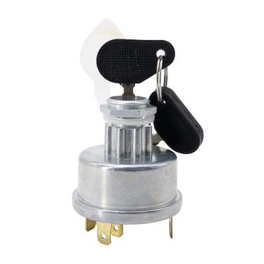 Imagem de HiSport Interruptor de ignição com 2 chaves compatível com trator Massey Ferguson 230 231 240 250 253 261 263 JCB 35670 Lucas David Brown 1190 1194 1210 Capa 238 248 Peça de arranque com tampa de