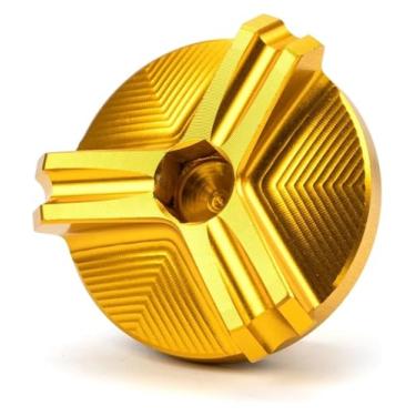 Imagem de BYYINGSUS Compatível com MT07 MT 01 03 07 10 25 MT03 MT-07 MT10 MT25 FA&zer Motocicleta CNC Motor Oil Filler Cup Plug Cover Screw (Dourado)