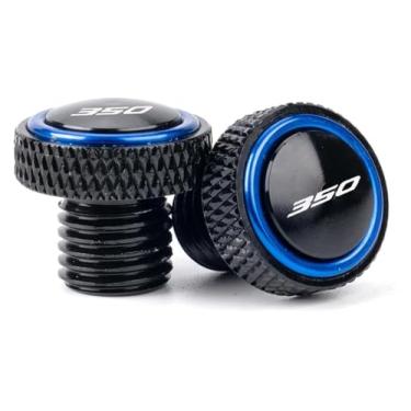 Imagem de BYYINGSUS Espelhos de motocicleta com parafusos de plugue de furo compatíveis com Forza750 NSS 750 FO&RZA 350 NSS350 FO&RZA 250 300 capa de furo CNC (azul novo-350)