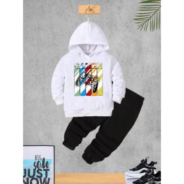 Imagem de Conjunto moletom infantil - Cabide kids, Branco, 10