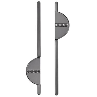 Imagem de Puxador criativo para móveis - Puxadores de porta de armário em semicírculo puxadores alongados, puxadores de metal simples para armário de celeiro de guarda-roupa, (preto, 128 mm)