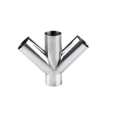 Imagem de 1-1/5.1 cm OD 38mm Cross Tee 4 Way 45° Y Type Pipe Fitting Aço Inoxidável 304