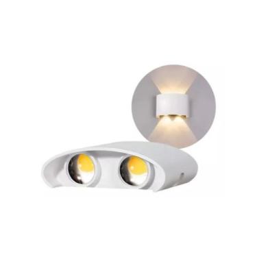 Imagem de Kit 2 Arandelas Meia Lua SLBD 4 LED  Branco 2 Focus 3.000 K Branco Que