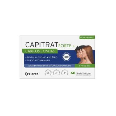 Imagem de Suplemento Capitrat Forte+ Cabelos E Unhas 60 Cápsulas - Hertz