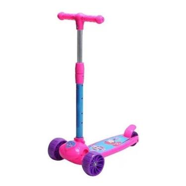Imagem de Patinete Infantil 3 Rodas Com Luz Cute Unitoys 1462 - Rosa