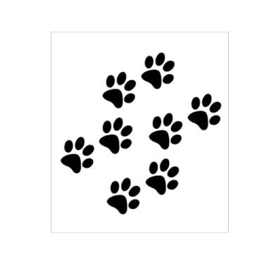 Imagem de 2 peças de adesivos refletivos divertidos com estampa de pata de gato, adequados para decorar capacetes, carros, skates, bagagem, preto