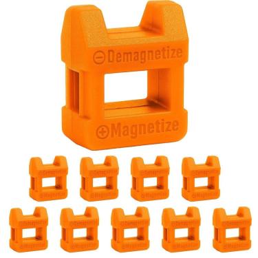 Imagem de Kit 10 Magnetizador Desmagnetizador Imã Chave E Bits Laranja