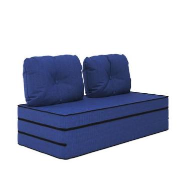 Imagem de Puff Casal Multiuso 3 em 1 em Suede com 2 Almofadas Conforto, Praticid