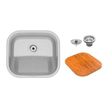 Imagem de Tanque Tramontina Hera Compact 19 40x35 94404117 Aço Inox Escovado, Ún