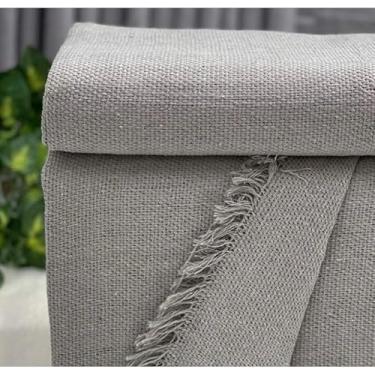 Imagem de Manta Para Sofá de Cama Solteiro 210x120 cm – Protetora e Decorativa em Algodão Toque de Luxo e Sofisticação (Cinza claro)