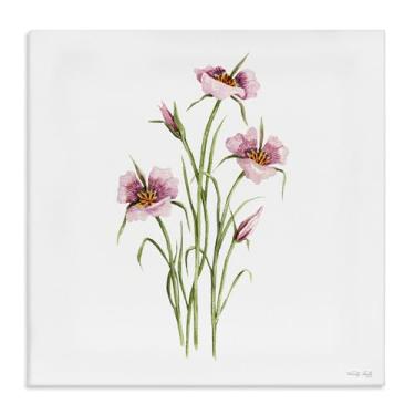 Imagem de Stupell Industries Arte de parede em tela botânica fúcsia mariposa, design de Cindy Jacobs, 61 x 61 cm