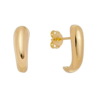 Imagem de Brinco piuka vichy m vintage geométrico folheado a ouro 18k, Dourado, 