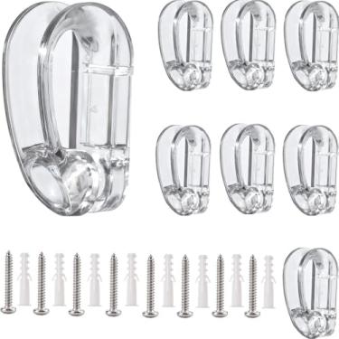 Imagem de Guia de cordão de segurança transparente com 8 peças de fixação em forma de O para corrente de contas de persiana