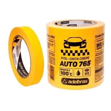 Imagem de Kit 6 Fita Crepe Amarela automotiva mascaramento contorno de pintura A