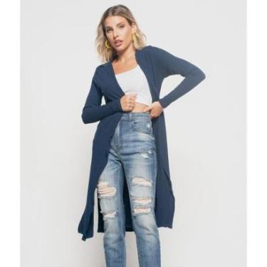 Imagem de Kimono Alongado Manga Longa Canelado Salvatore Fashion-Feminino