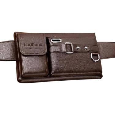 Imagem de Bolsa de cintura casual masculina moderna adequada para viagens, caminhadas, bolsa pequena para homens MYB38