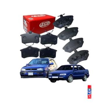 Imagem de Kit Pastilha de Freio Gol GV A3 96/98 Golf 1.8 + CAR80 Anti Chio 300ml