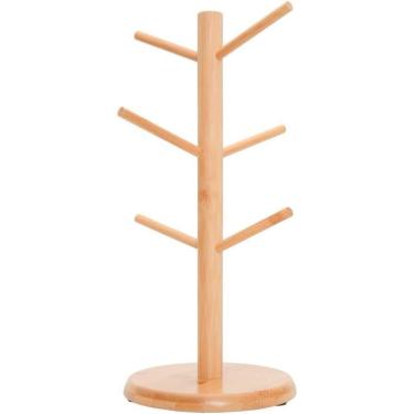 Imagem de Suporte Organizador Para 6 Xícaras Em Bambu
