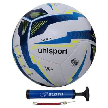 Imagem de Bola Society Uhlsport Match R1 Low Kick Oficial 2025 + Bomba, Branco