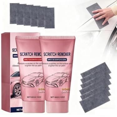 Imagem de Nano Sparkle Cloth Car Scratch Remover Paste for Vehicles, 2025 Upgrade Car Scratch Repair Kit to Erase Car Paint Scratches, Water Spots，Scuff Repair Polishing Wax Kit-2pcs (pink-103)