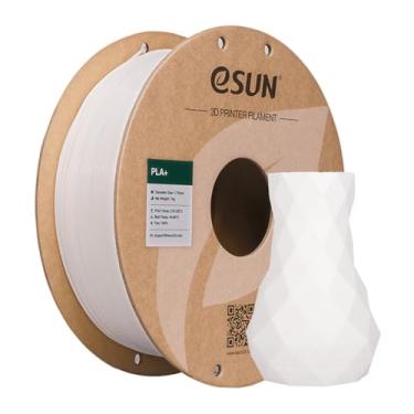 Imagem de eSUN Filamento PLA+ 1,75 mm branco 1 kg, precisão dimensional do filamento da impressora 3D +/- 0,03 mm, carretel de papelão de 1 kg (1 kg) Filamento de impressão 3D, adequado para a maioria das
