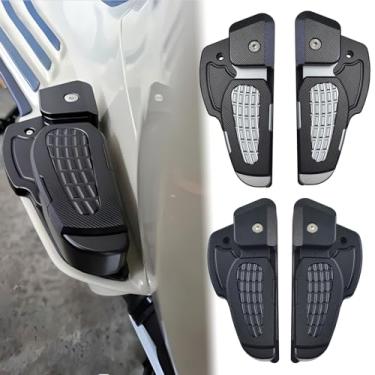 Imagem de Midimttop Pedal dobrável de alumínio traseiro para os pés do passageiro adequado para Vespa Primavera 125/150 Sprint 125/150 Acessórios 2017-2023 (titânio)