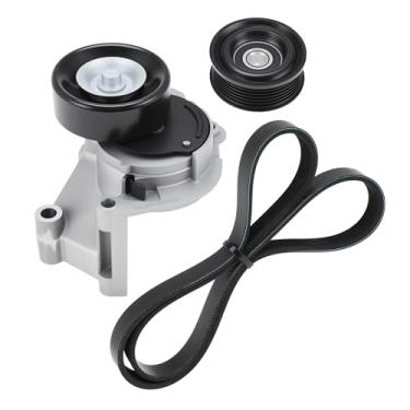 Imagem de REPAIROCK Tensionador de correia serpentina com kit de polia intermediária para Toyota Tundra 4Runner conjunto tensor de correia de transmissão do motor para Lexus LX470 GX470 LS430 Nº 38488 49452