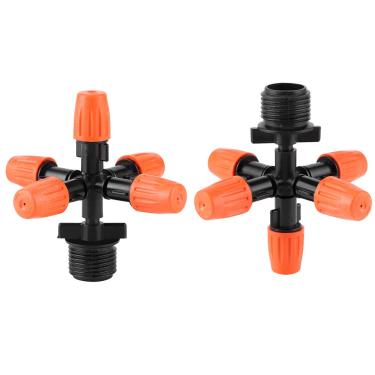 Imagem de Zerodis Bico Pulverizador de Nebulização de Jardim G1/2 Suprimentos de Jardinagem Doméstica Spray Atomizador Ajustável para Irrigação Externa, Varandas, Gramados, Estufas G1/2 Bico Pulverizador de