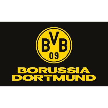 Imagem de Desert Cactus Bandeira do Borussia Dortmund FC BVB Alemanha Alemã Die Schwarzgelben Futebol 100% Poliéster Interior Exterior 0,9 x 1,5 m Bandeiras de Equipe (Bandeira D)