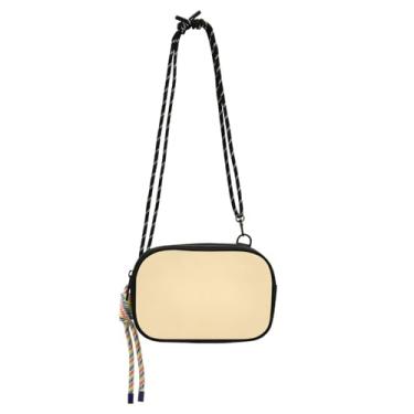 Imagem de ODAWA Bolsa transversal masculina de alça longa Pansy com bolso com zíper e alça ajustável bolsa de viagem para mulheres, Pêssego, One Size