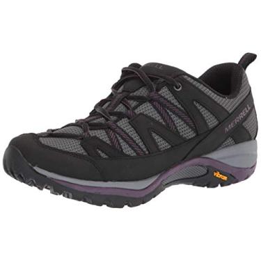 Imagem de Merrell Siren Sport 3 Tênis de caminhada feminino, Preto/Blackberry, 6.5 Wide