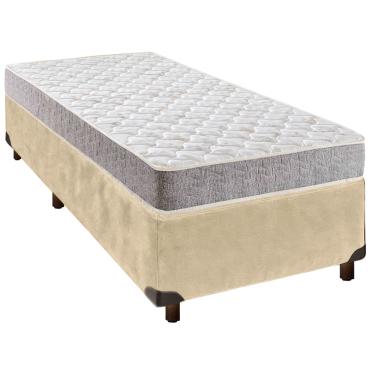 Imagem de Cama Box Perola Solteiro + Colchão D33 Inducol