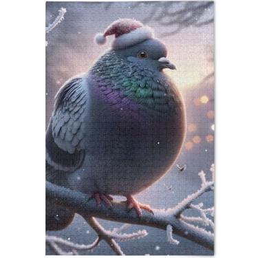 Imagem de Quebra-cabeças engraçados de pombo natalino, 500 peças, para adultos, família, brinquedo, arte, paisagem, quebra-cabeça, engraçado, 52 x 37,8 cm