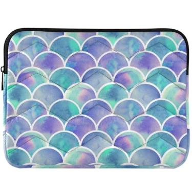 Imagem de Capa protetora colorida para laptop com flash de escama de peixe para MacBook Air de 13 polegadas, acessórios de computador universais de 13 a 14 polegadas