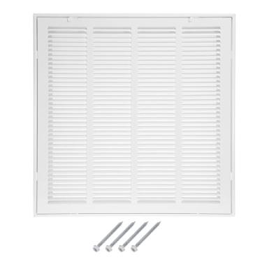 Imagem de PATIKIL Tampa de ventilação de abertura de duto de 50,8 cm x 50,8 cm, grade de suprimento de ar, grade de retorno do filtro de ar, rosto/porta removível para piso de parede de teto doméstico, branco