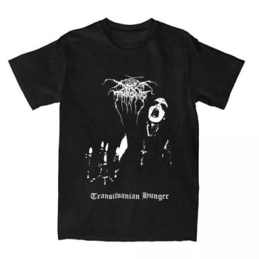 Imagem de Camiseta Vintage De Algodão Preto Da Banda De Metal Darkthrone Transil