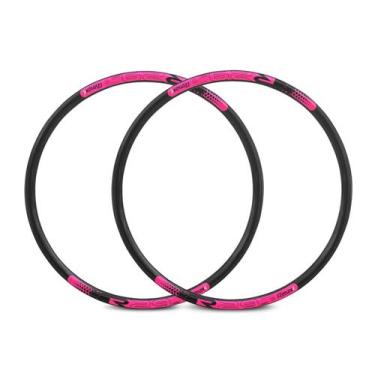 Imagem de Par de Aro Aero 29 Rimaxx R29 com Raios 36F Preto Rosa