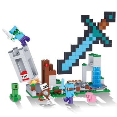 Imagem de Bloco de Montar Cidade Espada Craft Brinquedo 359 pçs - 8003 - Minewor