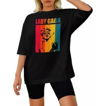 Imagem de Camisa Camiseta Algodão Lady Gaga Cantora Estadunidense Vibe - Dinka, 