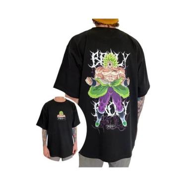 Imagem de Camiseta Unissex Oversized Retrô Dragon Ball Com Estampa De Son Goku E